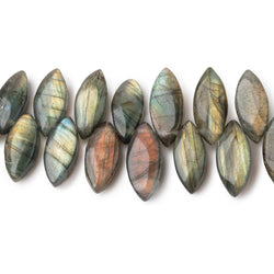 12x5-14x6mm Labradorite Plain Marquise Beads 7 inch 48 pieces (ONLINE ORDER ONLY)