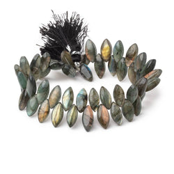 12x5-14x6mm Labradorite Plain Marquise Beads 7 inch 48 pieces (ONLINE ORDER ONLY)