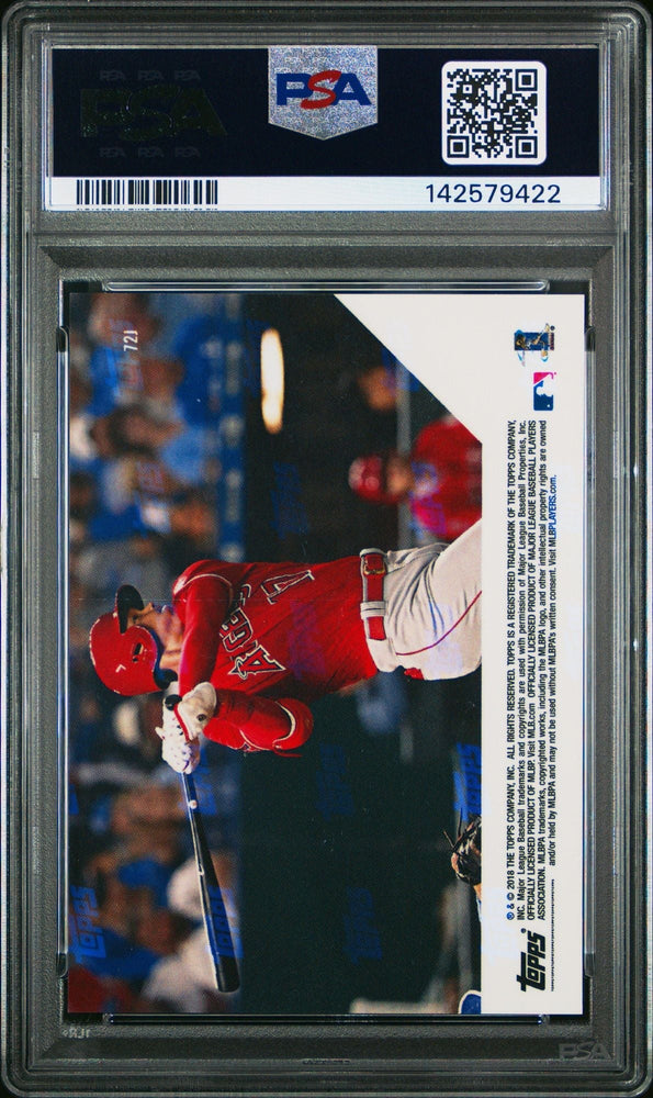 Graded 2018 Topps Now Shohei Ohtani #72J 1st Career Triple Japanese Rookie RC Baseball Card PSA 10 Gem Mint (ONLINE ORDER ONLY)
