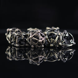 Draco Immortui Hollow Metal Dice Set - Champagne Gold (ONLINE ORDER ONLY)