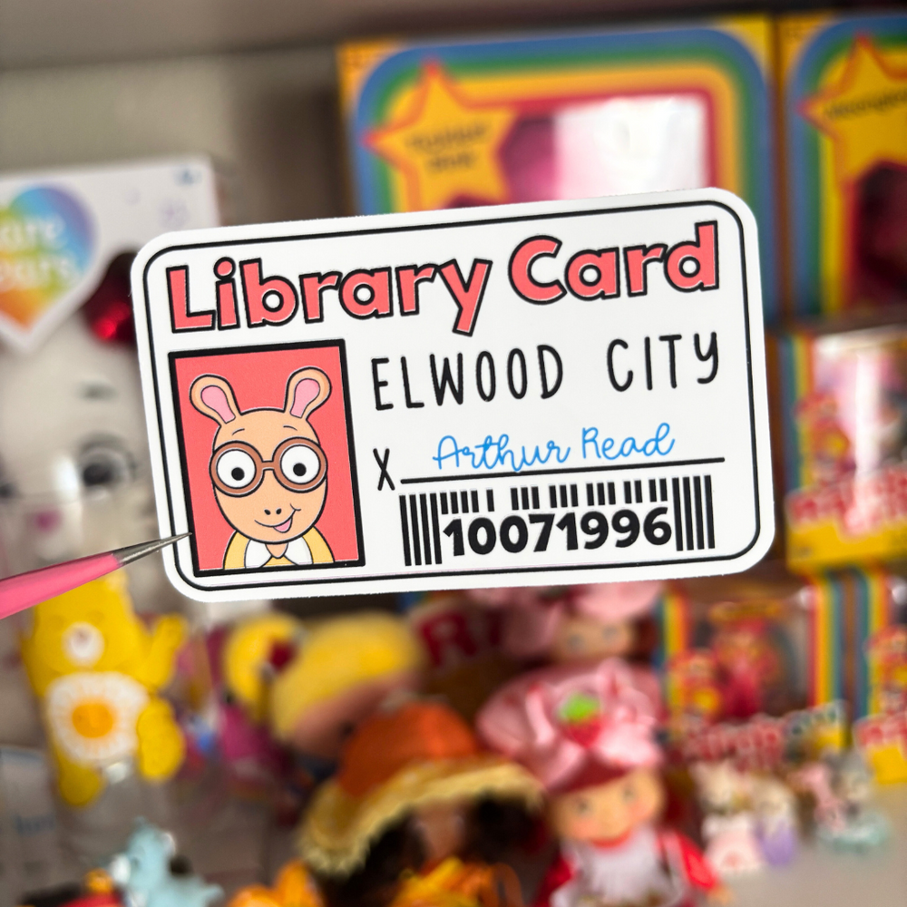 Mr. Read's Library Card  | Sticker Die Cut (ONLINE ORDER ONLY)