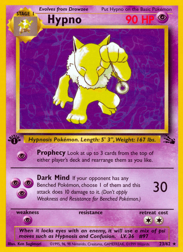 Hypno (23/62) [Fossil 1st Edition] (Online Only)