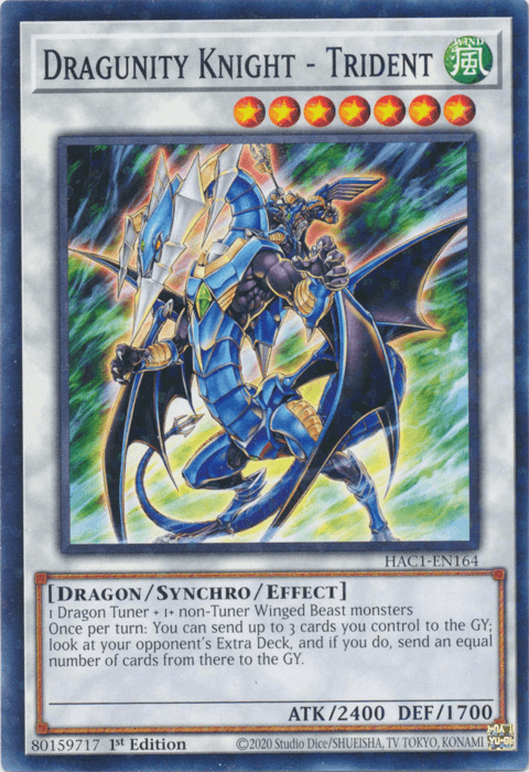 Dragunity Knight - Trident (Duel Terminal) [HAC1-EN164] Common (ONLINE ORDER ONLY)
