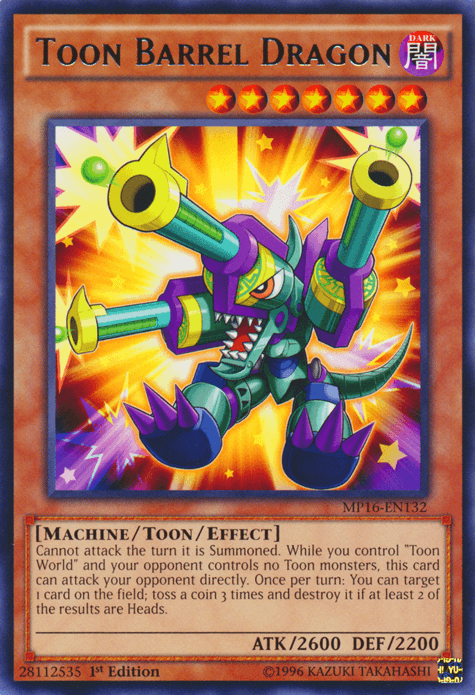 Toon Barrel Dragon [MP16-EN132] Rare (ONLINE ORDER ONLY)