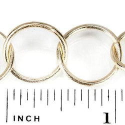 17mm 14kt Gold plated Round Link Chain by the foot (ONLINE ORDER ONLY)