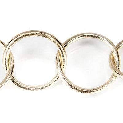 17mm 14kt Gold plated Round Link Chain by the foot (ONLINE ORDER ONLY)