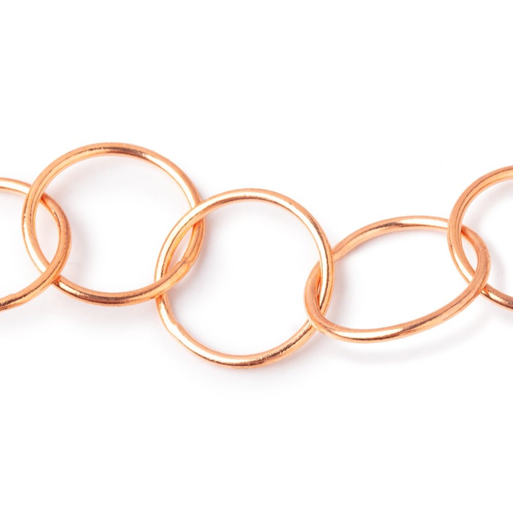 17mm Copper Plain Round Link Chain (ONLINE ORDER ONLY)