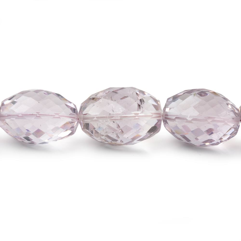 17x12-19x14mm Pink Amethyst Faceted Olive Beads 16 inch 24 pieces AA