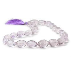 17x12-19x14mm Pink Amethyst Faceted Olive Beads 16 inch 24 pieces AA