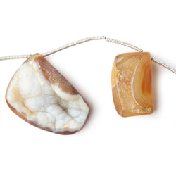 17x12-28x20mm Toffee Agate Drusy Freeform Beads 11 pieces (ONLINE ORDER ONLY)