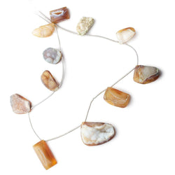 17x12-28x20mm Toffee Agate Drusy Freeform Beads 11 pieces (ONLINE ORDER ONLY)