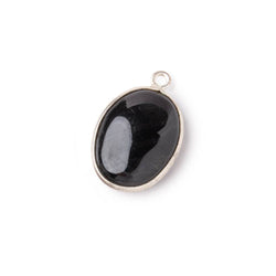 17x13mm .925 Silver Bezel Hypersthene Plain Oval Pendant 1 piece (ONLINE ORDER ONLY)