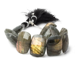17x13mm Labradorite side drilled Cushions 5.5 inch 10 pieces A (ONLINE ORDER ONLY)