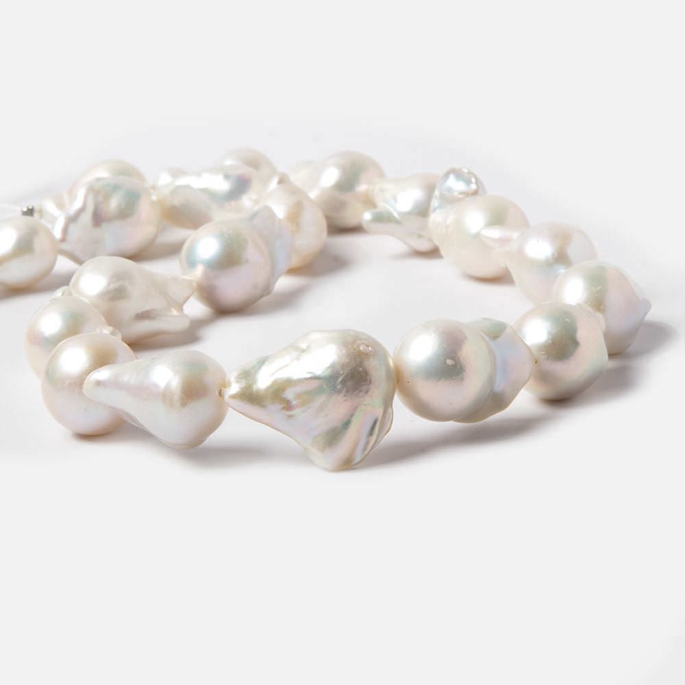17x15-25x22mm Off White Ultra Baroque Freshwater Pearls 15in 19 pcs (ONLINE ORDER ONLY)