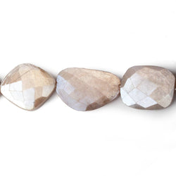 17x16-23x17mm Mystic Chocolate Moonstone Faceted Flat Nuggets 13.5 inch 15 beads (ONLINE ORDER ONLY)