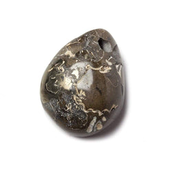 17x26mm Pyritized Ammonite  Fossil Focal Bead (ONLINE ORDER ONLY)