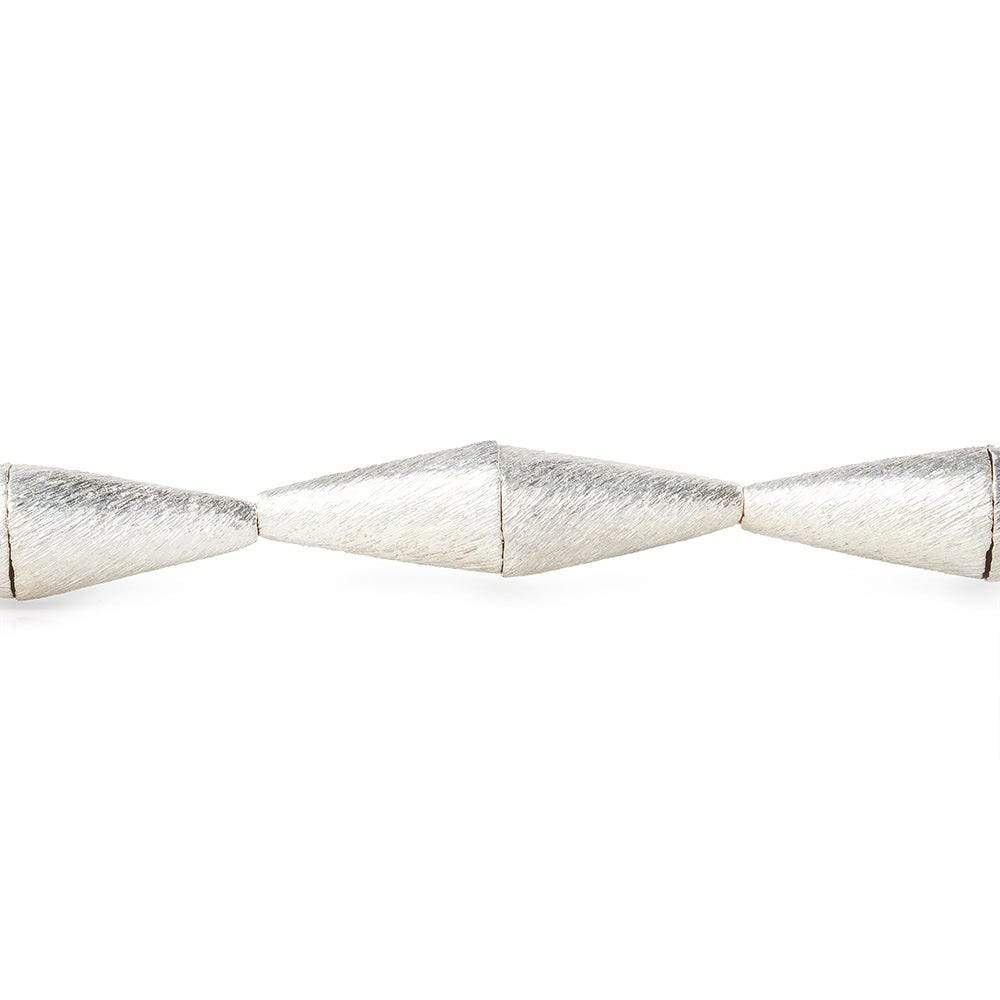 17x9mm Sterling Silver Plated Copper Brushed Cone 8 inch 12 pcs (ONLINE ORDER ONLY)