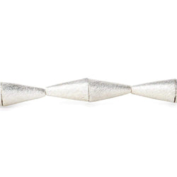 17x9mm Sterling Silver Plated Copper Brushed Cone 8 inch 12 pcs (ONLINE ORDER ONLY)