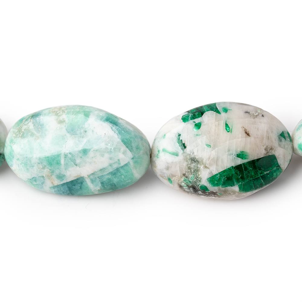 18-29mm Colombian Emerald in Matrix Plain Nuggets 14 inch 18 Beads (ONLINE ORDER ONLY)