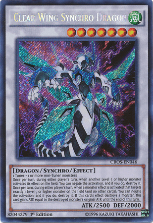 Clear Wing Synchro Dragon [CROS-EN046] Secret Rare (ONLINE ORDER ONLY)