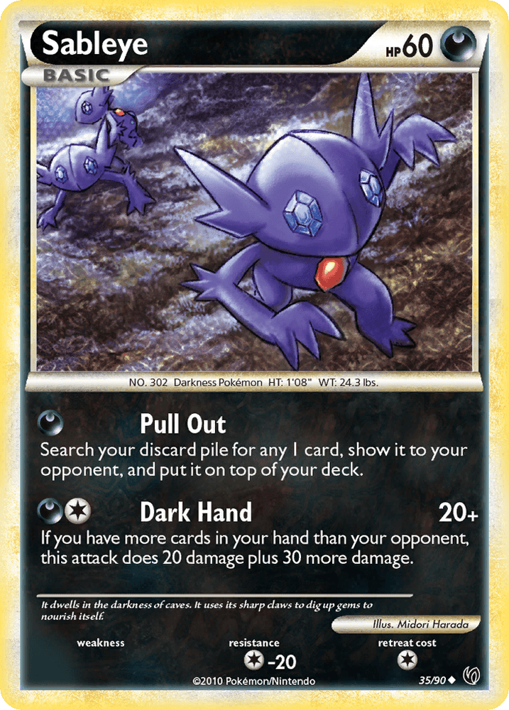 Sableye (35/90) [HeartGold & SoulSilver: Undaunted] (Online Only)