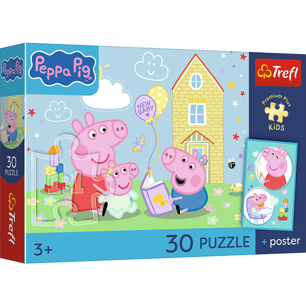 Trefl Premium Plus Kids Peppa Pig Peppa Has a Plan 30 Piece Puzzle (ONLINE ORDER ONLY)