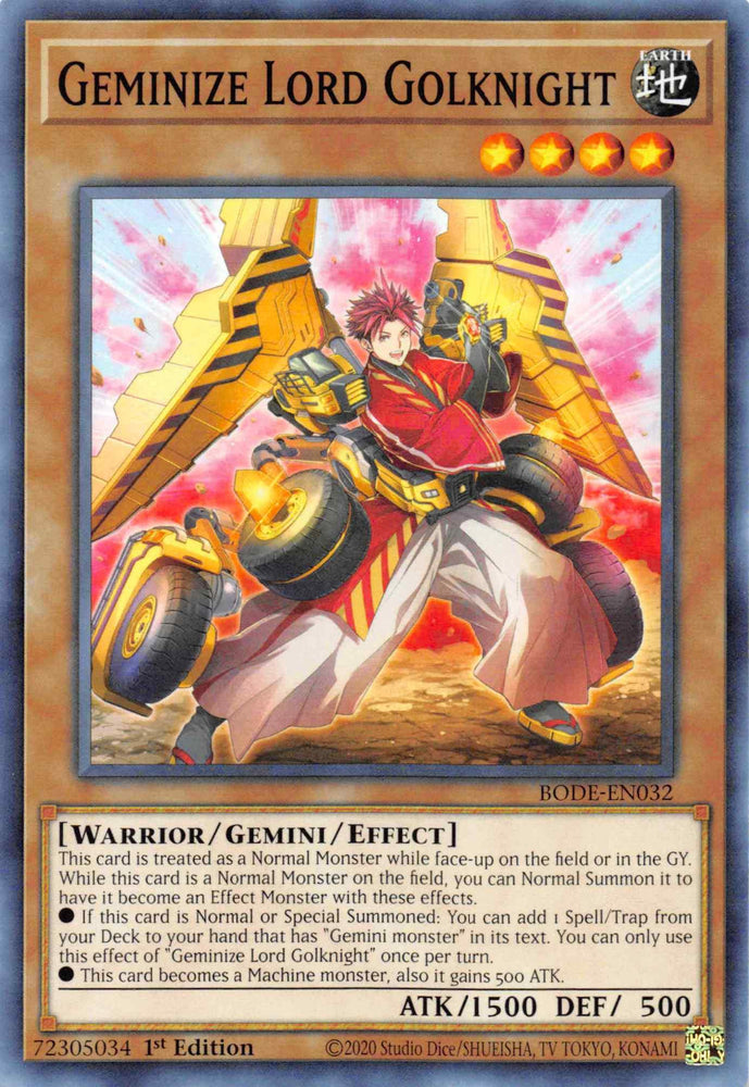 Geminize Lord Golknight [BODE-EN032] Common (ONLINE ORDER ONLY)