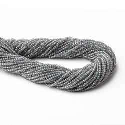 2mm Mystic Platinum Grey Topaz micro faceted rondelle beads 13 inch 180 pieces (ONLINE ORDER ONLY)