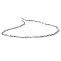 2mm Mystic Platinum Grey Topaz micro faceted rondelle beads 13 inch 180 pieces (ONLINE ORDER ONLY)