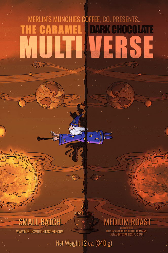 DECAF Caramel Dark Chocolate Multiverse 12 oz (ONLINE ORDER ONLY)