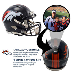 Denver Broncos NFL Mini Helmet - Picture Inside (Online Order Only) (ONLINE ORDER ONLY)