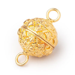 18mm Egyptian Design Round Magnetic Clasp 1 piece (ONLINE ORDER ONLY)