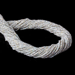 1.8mm Opaque Grey Australian Opal micro faceted rondelle beads 12.5 inch 220 pieces AA (ONLINE ORDER ONLY)