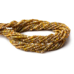 1.8mm Opaque Medium Golden Australian Opal micro faceted rondelle beads 12.5 inch 220 pieces AA (ONLINE ORDER ONLY)
