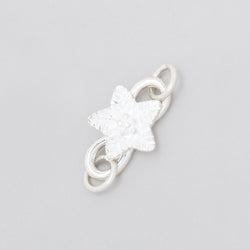 18x11mm Sterling Silver S Hook with Flower 1 piece (ONLINE ORDER ONLY)