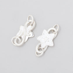 18x11mm Sterling Silver S Hook with Flower 1 piece (ONLINE ORDER ONLY)