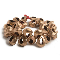 18x12mm Copper Brushed Pear with Center Void 8 inch 33 pcs (ONLINE ORDER ONLY)