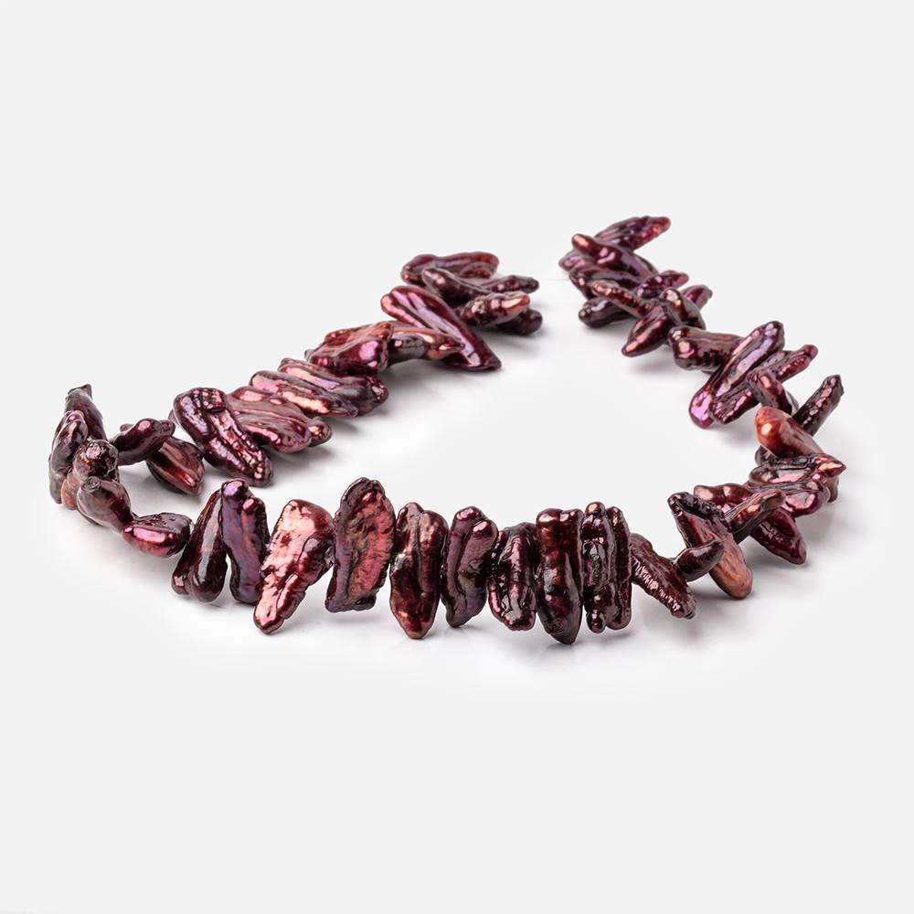 19-24mm Cherry Side Drill Biwa Freshwater Pearls 16 inch 48 beads