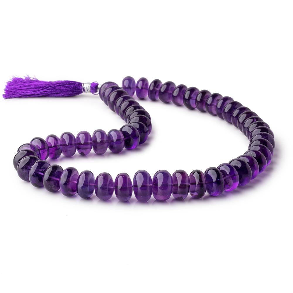 12-15mm Amethyst plain rondelle beads 16 inch 52 pieces (ONLINE ORDER ONLY)