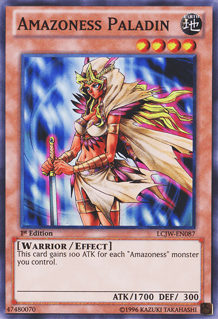 Amazoness Paladin [LCJW-EN087] Super Rare (ONLINE ORDER ONLY)