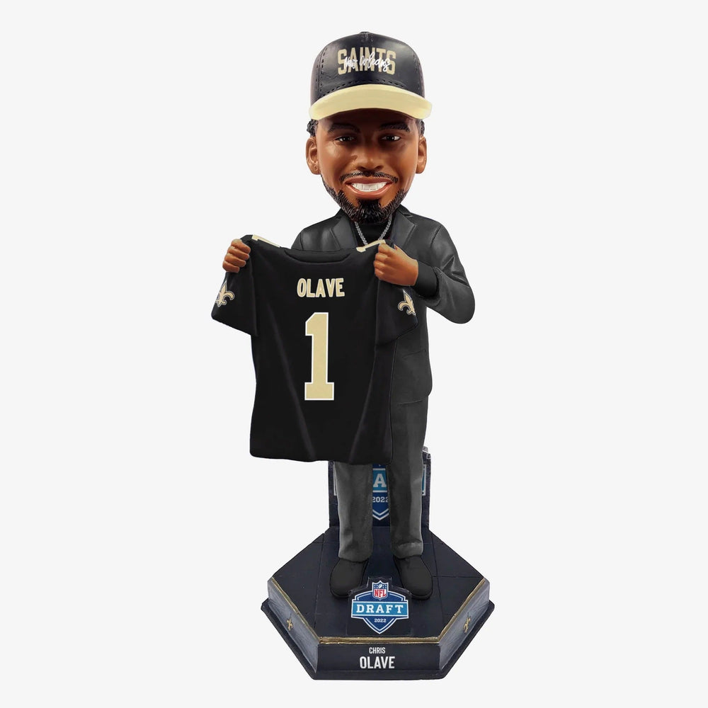 Chris Olave New Orleans Saints 2022 Draft Pick No. 11 NFL Bobblehead (ONLINE ORDER ONLY)
