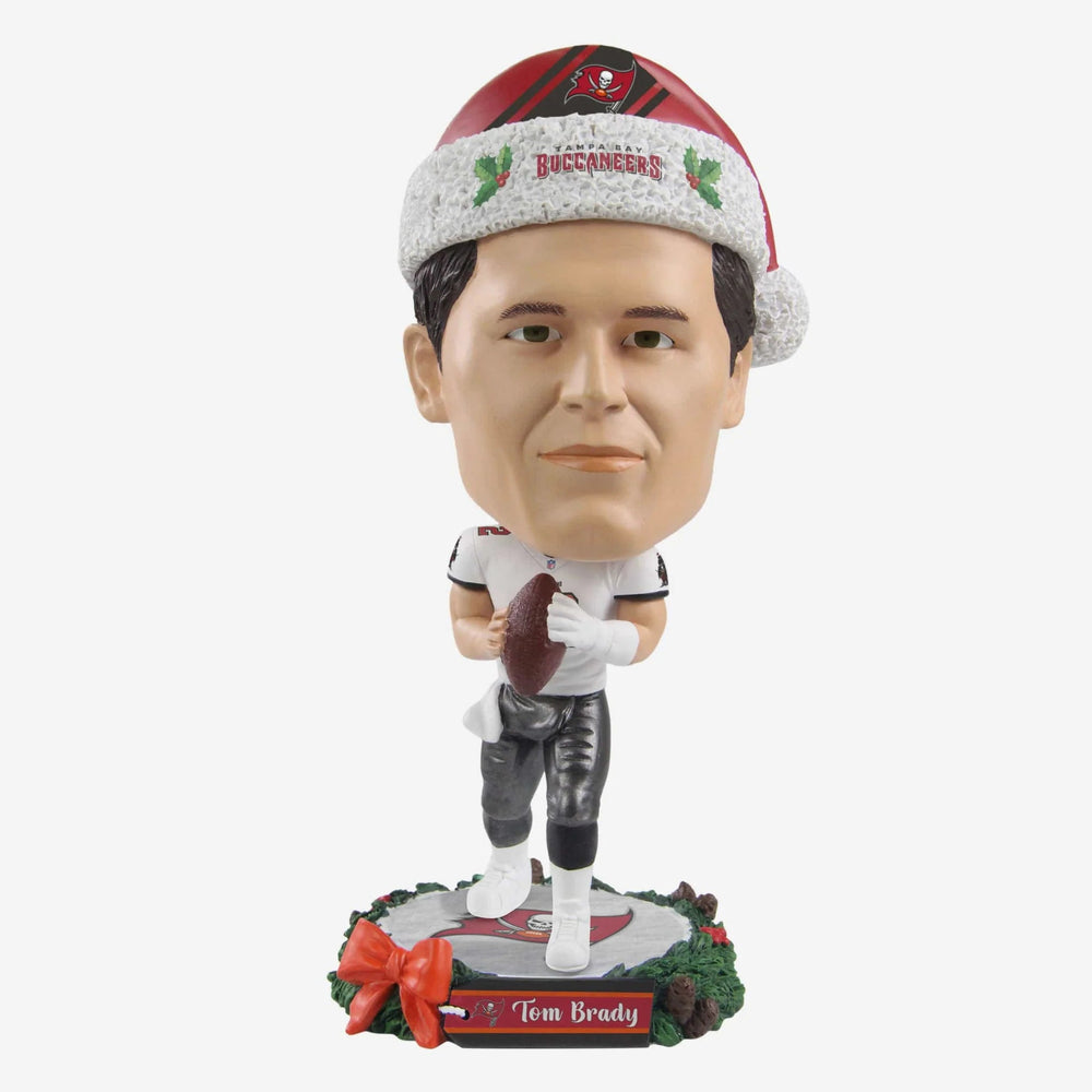 Tom Brady Tampa Bay Buccaneers Santa Hat Bighead NFL Bobblehead (ONLINE ORDER ONLY)