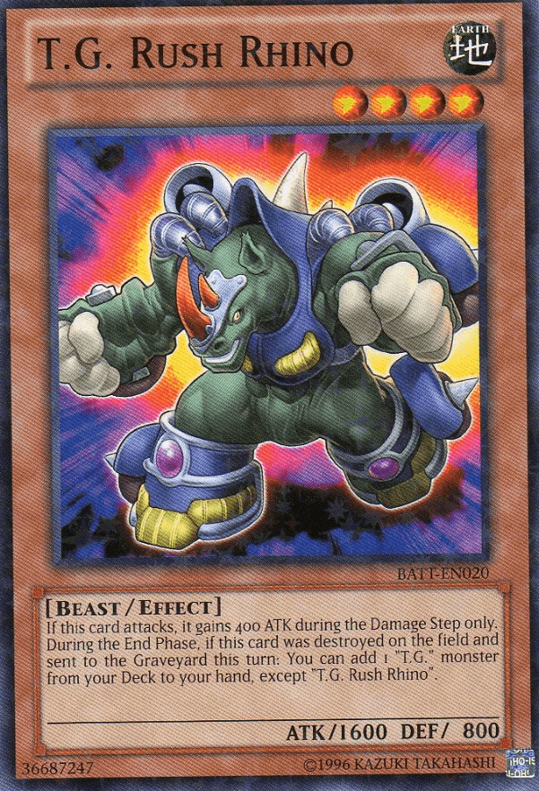 T.G. Rush Rhino [BATT-EN020] Starfoil Rare (ONLINE ORDER ONLY)