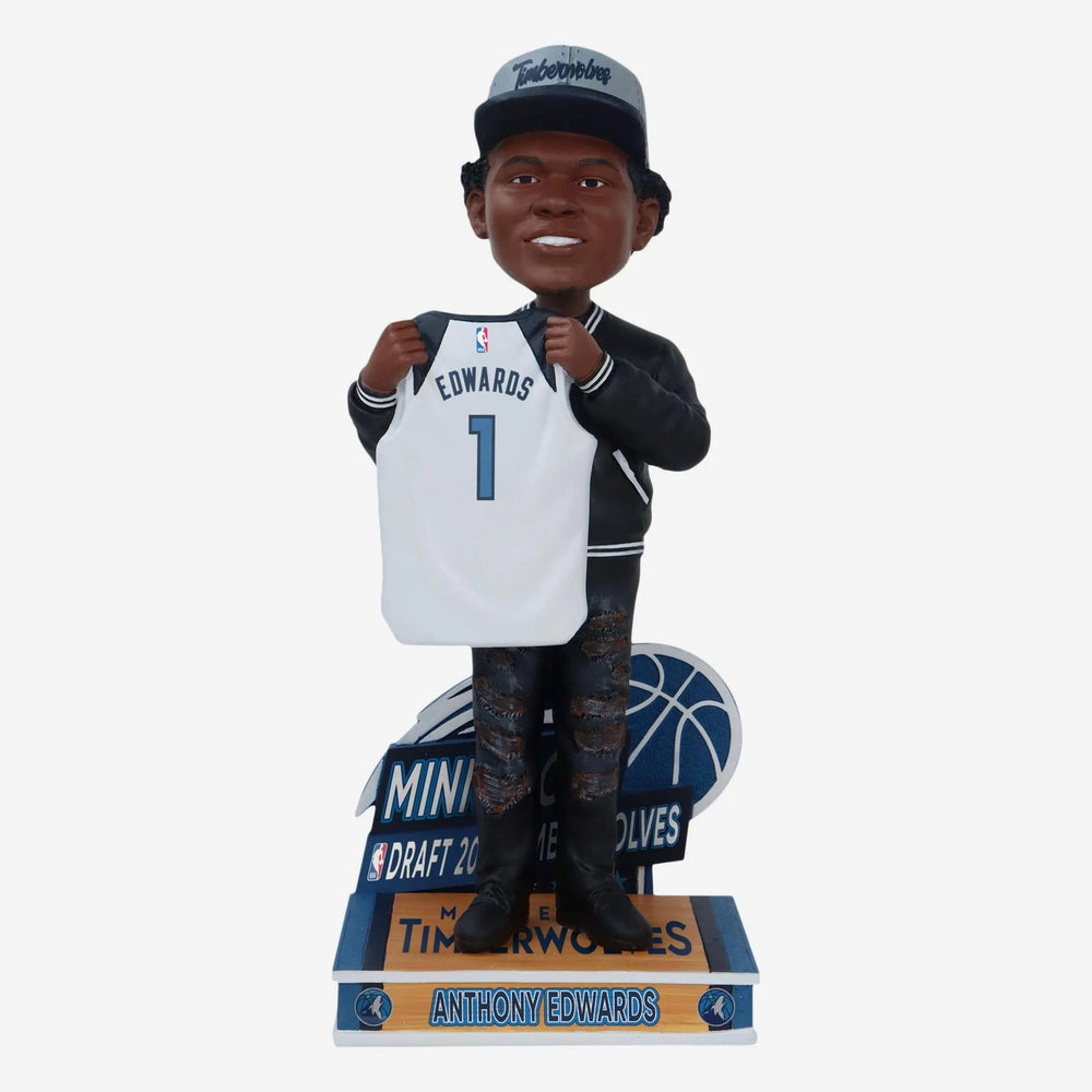 Anthony Edwards Minnesota Timberwolves 2020 Draft Pick NBA Bobblehead (ONLINE ORDER ONLY)