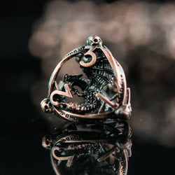 Draco Immortui Hollow Metal Dice Set - Bronze (ONLINE ORDER ONLY)