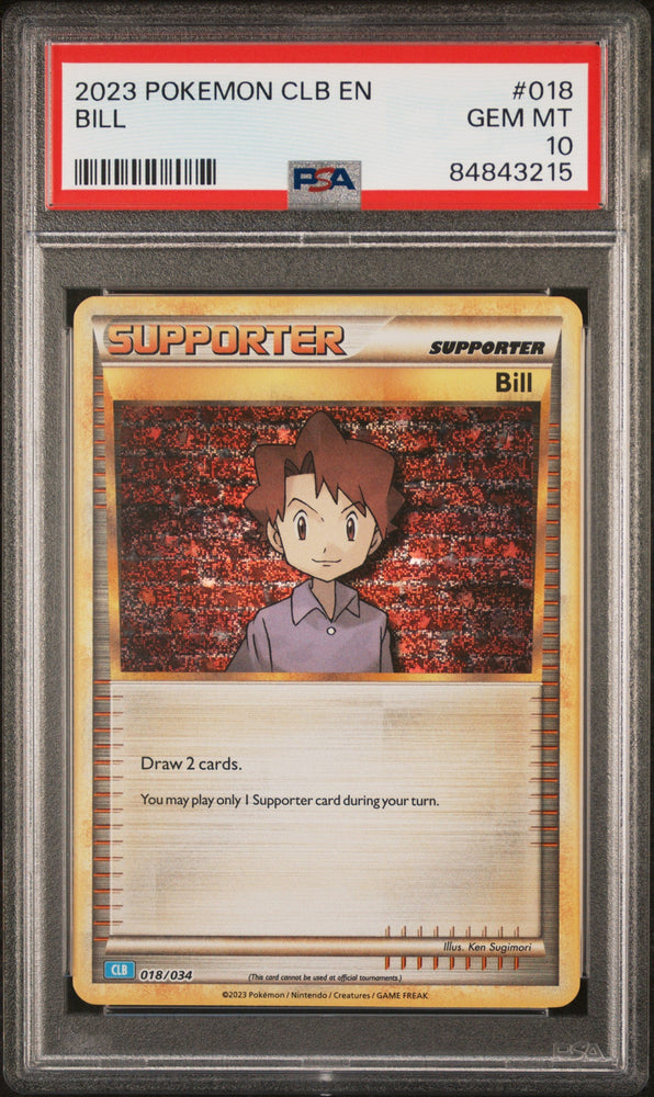 2023 POKEMON BLASTOISE & SUICUNE ex DECK BILL #18 PSA 10 (Online Order Only)