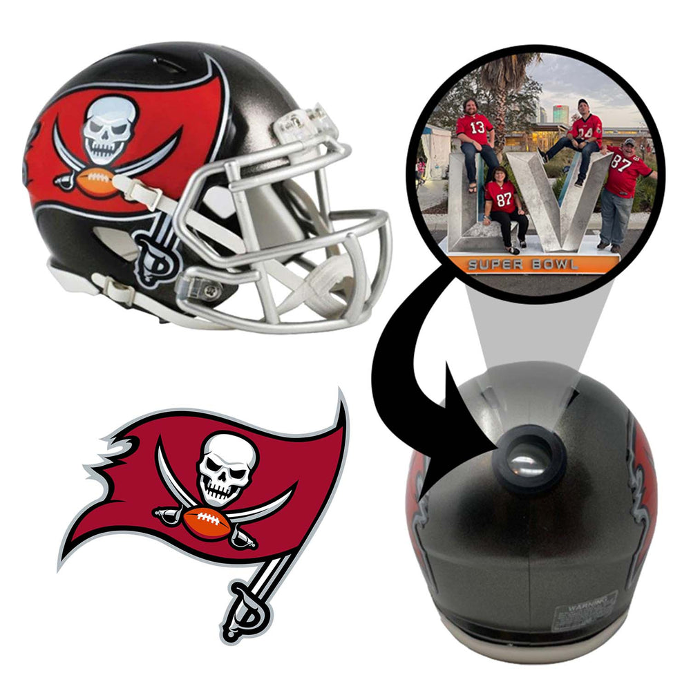 Tampa Bay Buccaneers NFL Mini Helmet - Picture Inside (Online Order Only) (ONLINE ORDER ONLY)