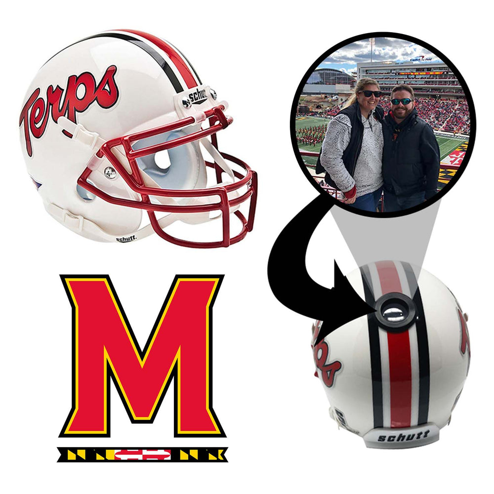 Maryland Terrapins College Football Collectible Mini Helmet - Picture Inside - FANZ Collectibles (Online Order Only) (ONLINE ORDER ONLY)