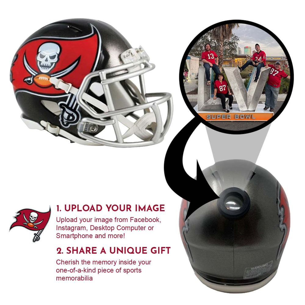 Tampa Bay Buccaneers NFL Mini Helmet - Picture Inside (Online Order Only) (ONLINE ORDER ONLY)