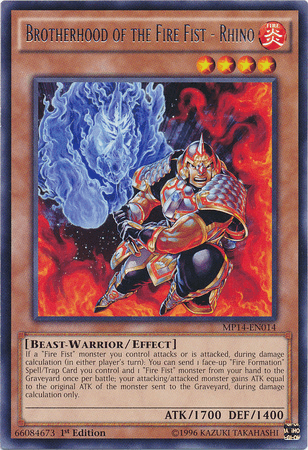 Brotherhood of the Fire Fist - Rhino [MP14-EN014] Rare (ONLINE ORDER ONLY)